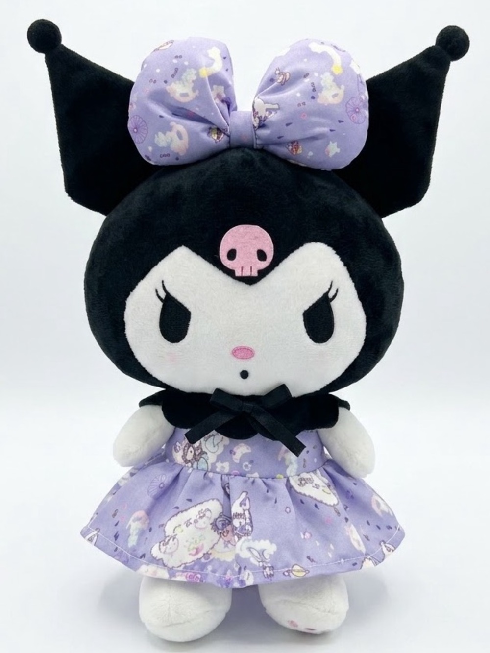 KUROMI Purple Dress and Bow Plush 10” inches